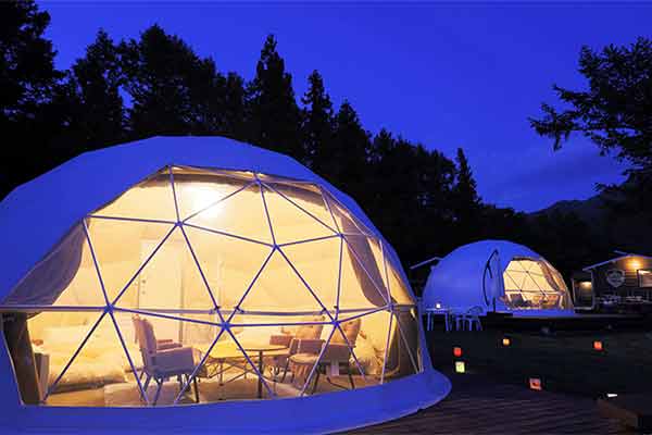 Dome tent at Mt.shakushi gateway camp