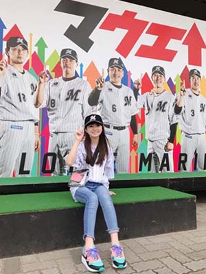 千葉県出身の乃木坂46の5期生の小川彩は千葉ロッテマリーンズのファン