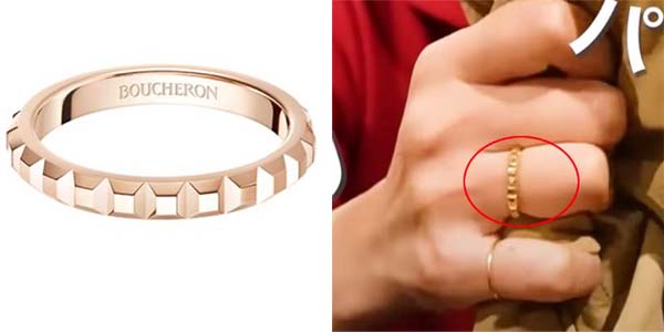 川口春奈が着用している薬指の指輪のブランドは「BUCHERON（ブシュロン）」で商品は「キャトル クル ド パリ」